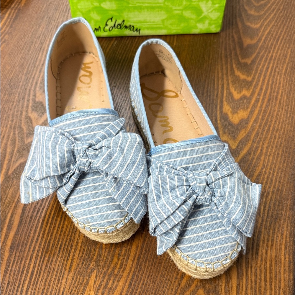 Sam Edelman Moccasins with Blue Stripes
